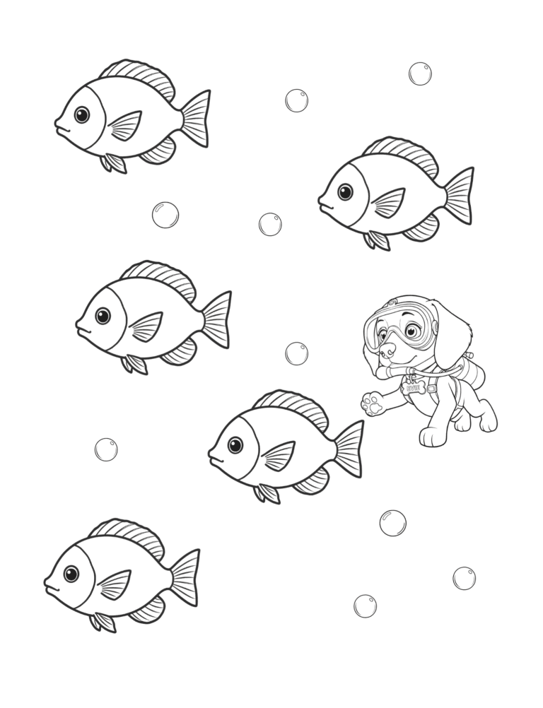 Printable giant squid ocean coloring page for kids ages 3–8