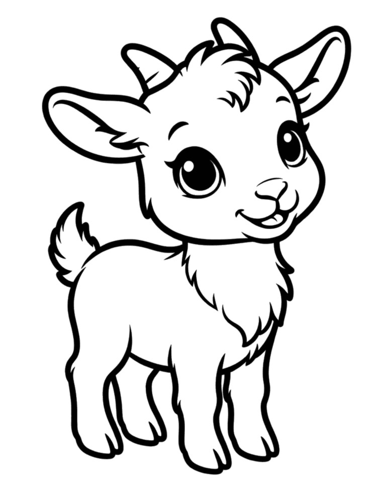 Printable Pig coloring page for kids ages 3–8