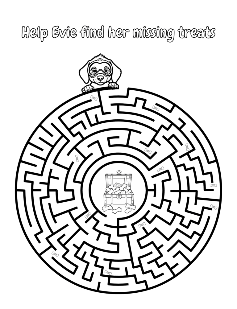Printable Ocean maze activity for kids ages 3–8
