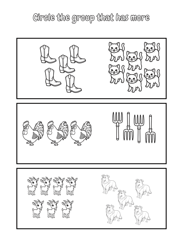 Printable Farm what do you see activity for kids ages 3–8
